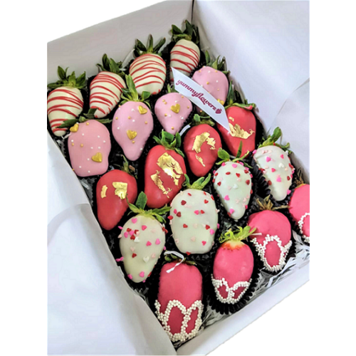 20pcs LOVE 5 Design V.2 Chocolate Strawberries Gift Box